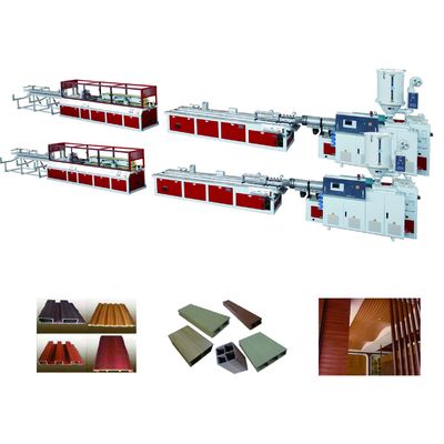 Máy làm ván sàn ngoài trời JWELL trong nhà Dây chuyền ép đùn hồ sơ PVC PE WPC
