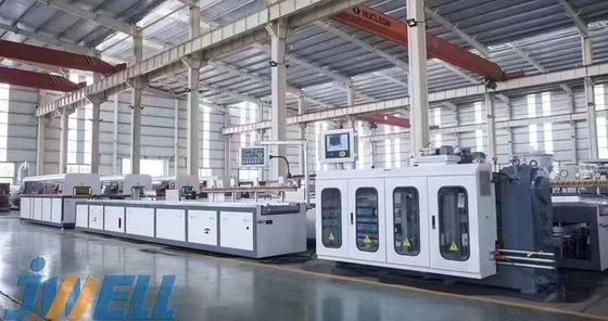 JWELL Máy làm cửa sổ tấm nhựa bằng gỗ PE PP PVC WPC Dây chuyền đùn hồ sơ