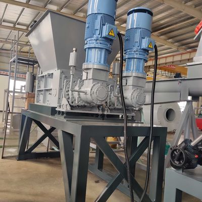 Thùng chứa xốp HDPE Blue Drum Máy hủy nhựa tái chế bốn trục