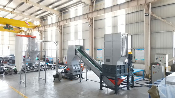 Thùng chứa xốp HDPE Blue Drum Máy hủy nhựa tái chế bốn trục